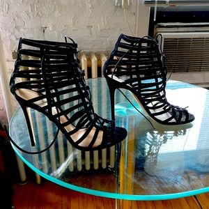 Gianvito Rossi caged sandals.